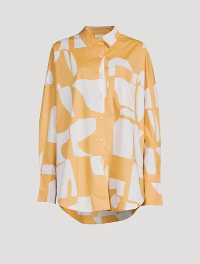 Organic Cotton Shirt Terrazzo Print