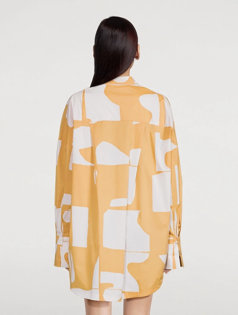 Organic Cotton Shirt Terrazzo Print