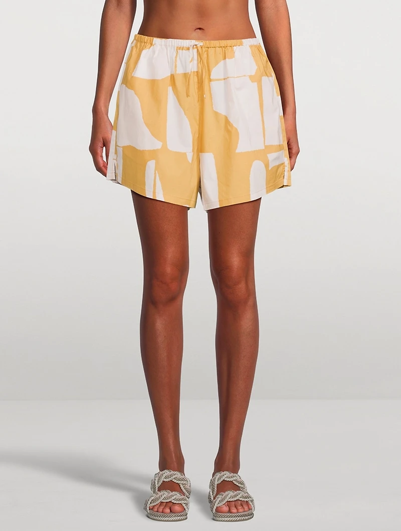 Organic Cotton Shorts Terrazzo Print