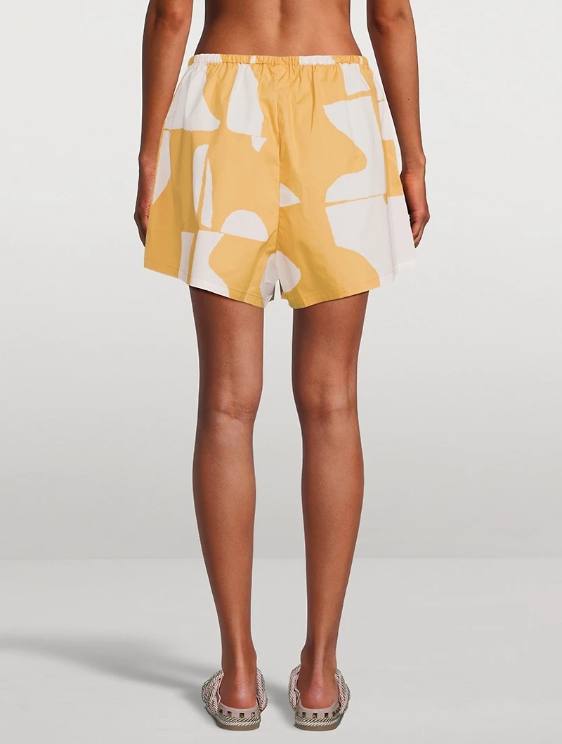 Organic Cotton Shorts Terrazzo Print