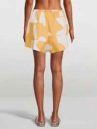 Organic Cotton Shorts Terrazzo Print