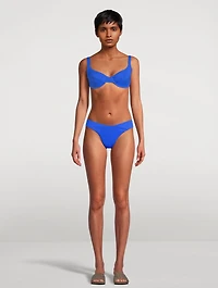 Marine Rib Balconette Bra Cup Swim Top