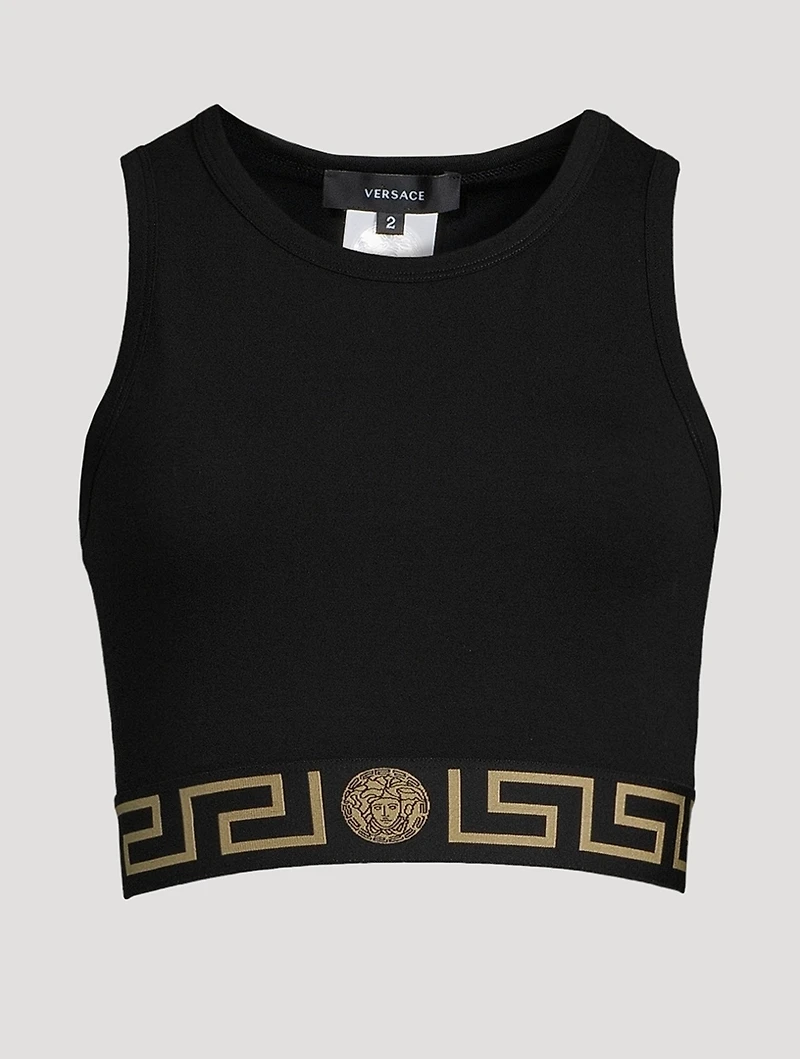 Greca Border Crop Top