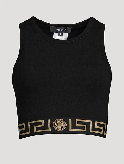 Greca Border Crop Top