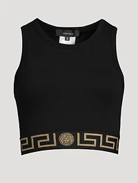 Greca Border Crop Top