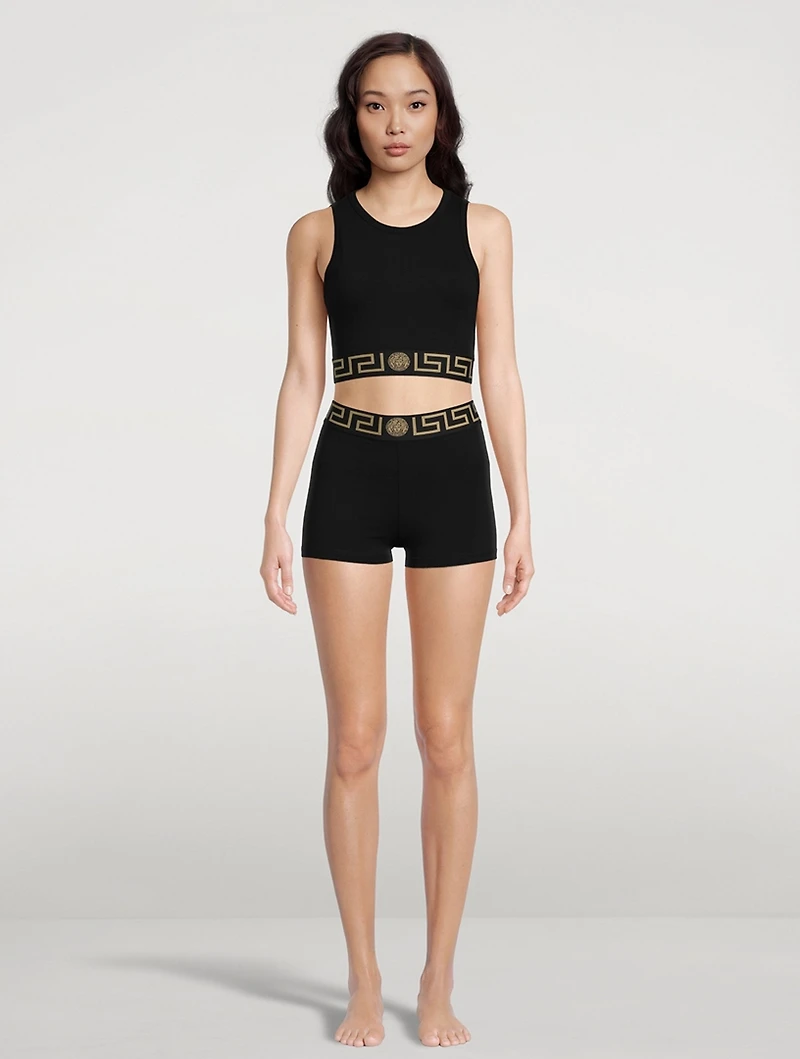 Greca Border Crop Top