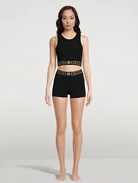 Greca Border Crop Top