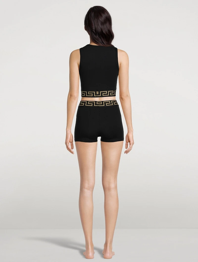 Greca Border Crop Top