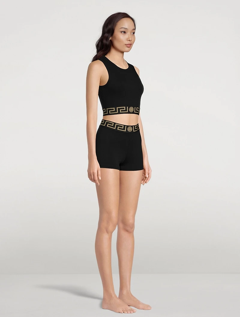 Greca Border Crop Top