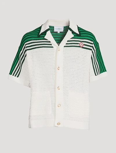 Tennis Crochet Short-Sleeve Shirt
