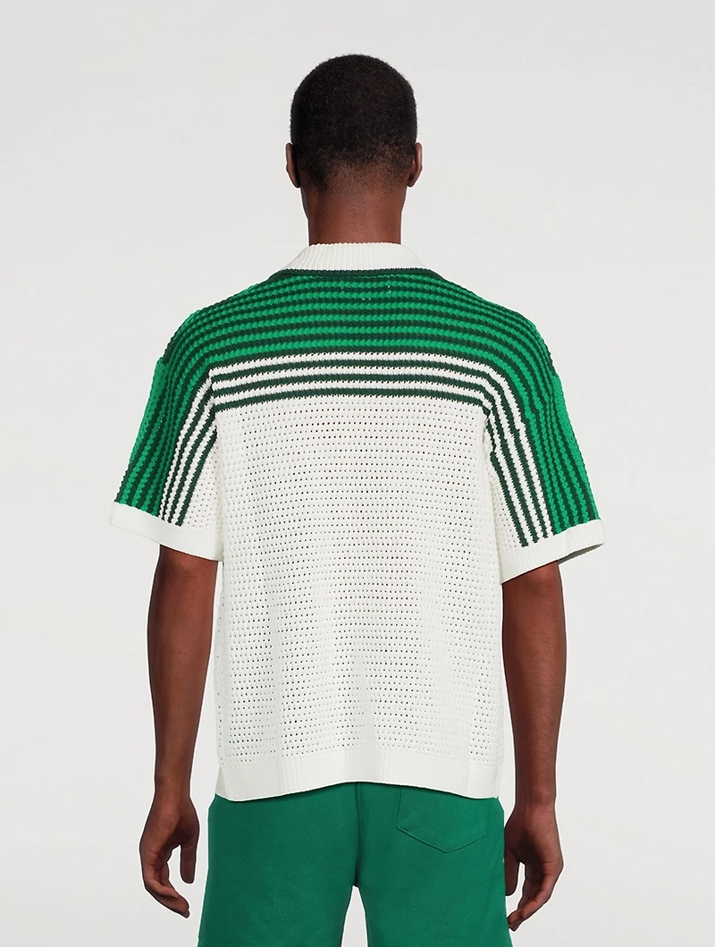 Tennis Crochet Short-Sleeve Shirt