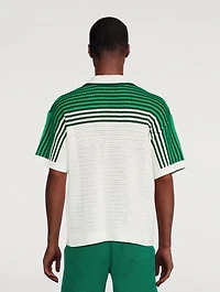 Tennis Crochet Short-Sleeve Shirt