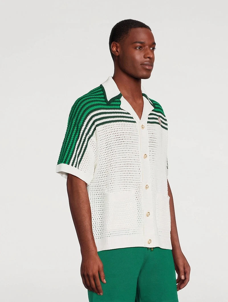 Tennis Crochet Short-Sleeve Shirt