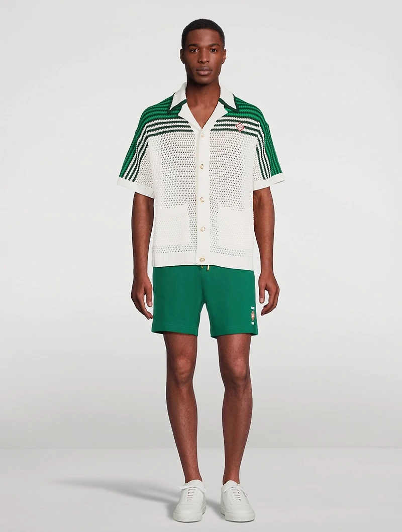 Tennis Crochet Short-Sleeve Shirt