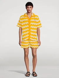 Wavy Gradient Crochet Shorts