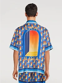 L'Arche De Nuit Silk Short-Sleeve Shirt