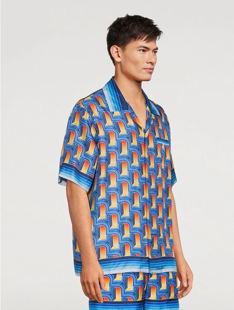 L'Arche De Nuit Silk Short-Sleeve Shirt