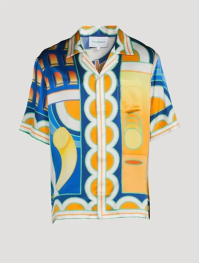 Paysage Silk Short-Sleeve Shirt