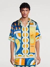 Paysage Silk Short-Sleeve Shirt