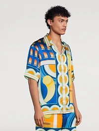Paysage Silk Short-Sleeve Shirt