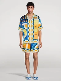 Paysage Silk Short-Sleeve Shirt