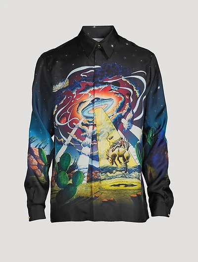 Cowboy De L'Espace Silk Long-Sleeve Shirt