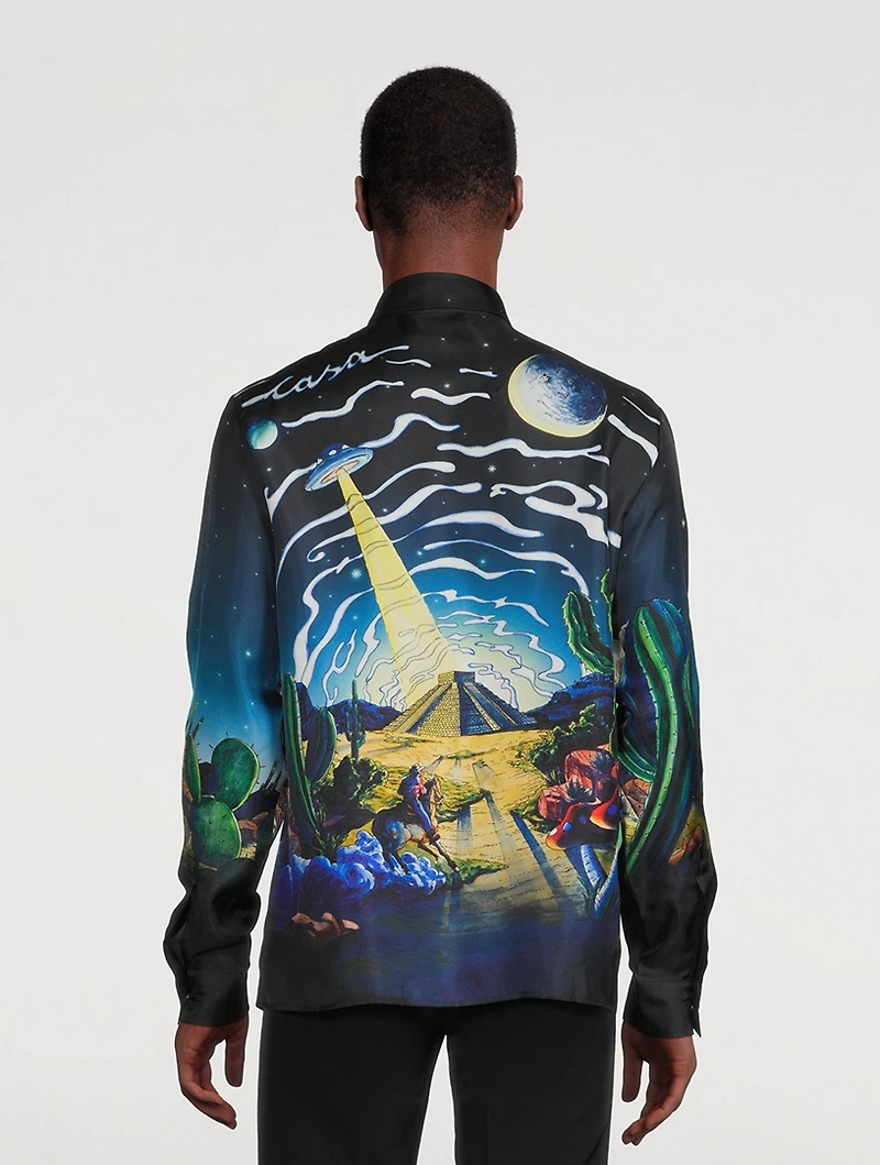 Cowboy De L'Espace Silk Long-Sleeve Shirt