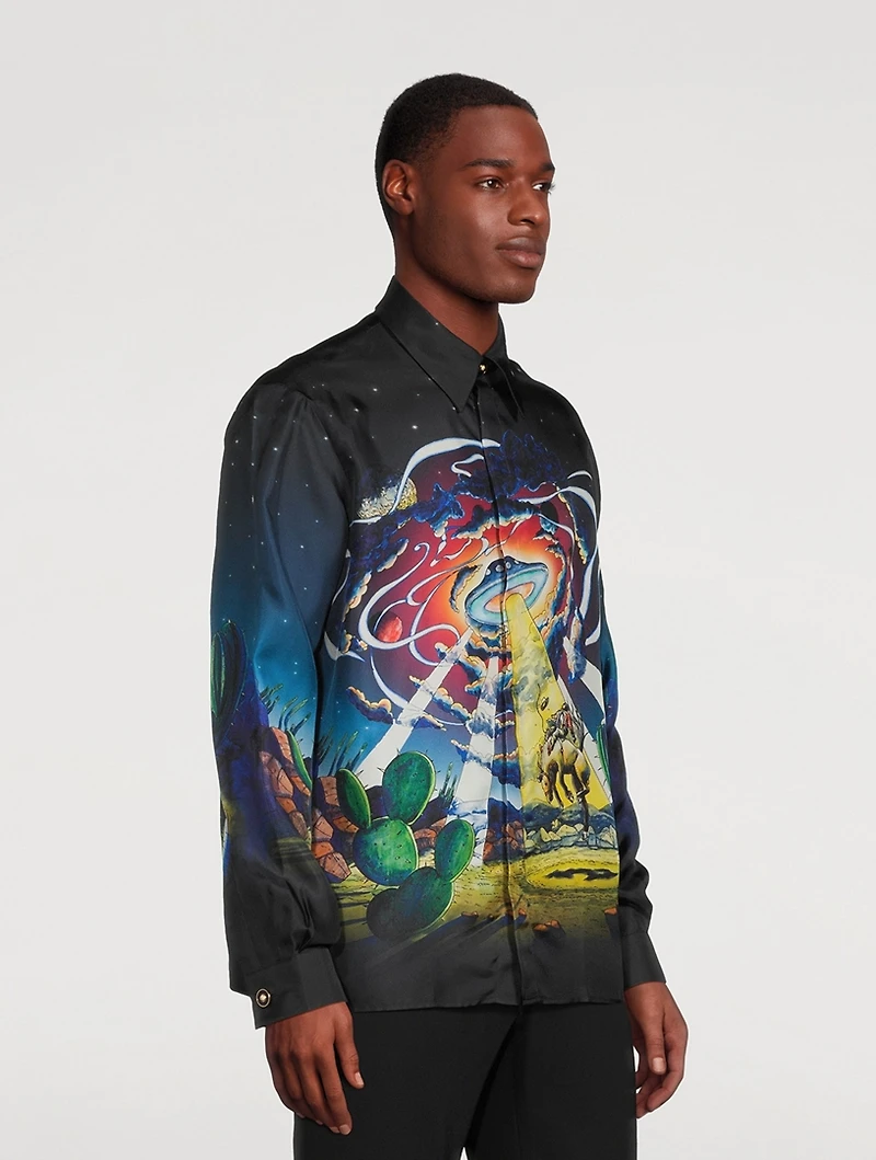 Cowboy De L'Espace Silk Long-Sleeve Shirt