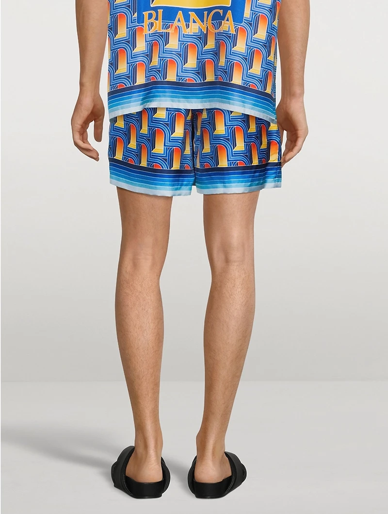 L'Arche De Nuit Silk Shorts