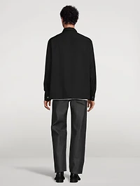 Recycled Polyester Gabardine Zip Shirt