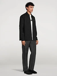 Recycled Polyester Gabardine Zip Shirt