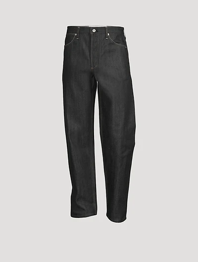 Cotton Straight-Leg Pants
