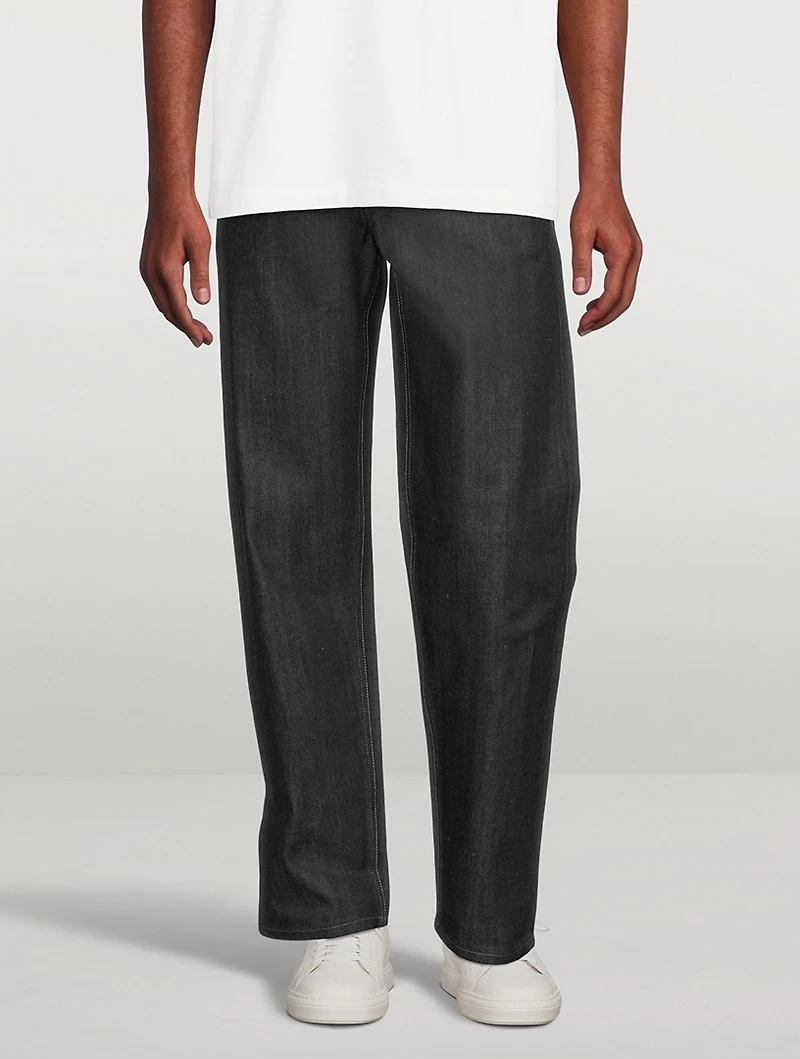 Cotton Straight-Leg Pants