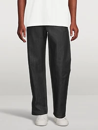 Cotton Straight-Leg Pants