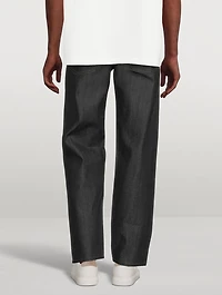 Cotton Straight-Leg Pants