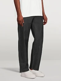 Cotton Straight-Leg Pants