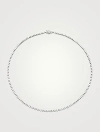 Tennis 14K White Gold Petite Lab Grown Diamond Necklace