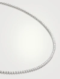 Tennis 14K White Gold Petite Lab Grown Diamond Necklace