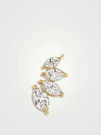 Statement 14K Gold Four-Stone Marquise Lab Grown Diamond Ear Climber