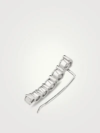 Statement 14K White Gold Six-Stone Round Lab Grown Diamond Ear Climber
