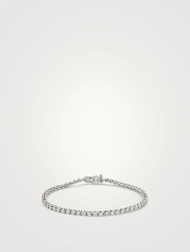 Medium Tennis 14K White Gold Lab Grown Diamond Bracelet