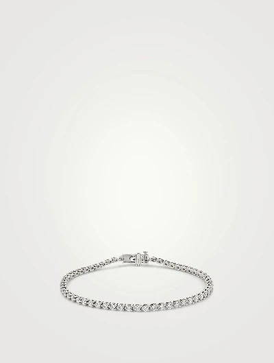 Medium Tennis 14K White Gold Lab Grown Diamond Bracelet