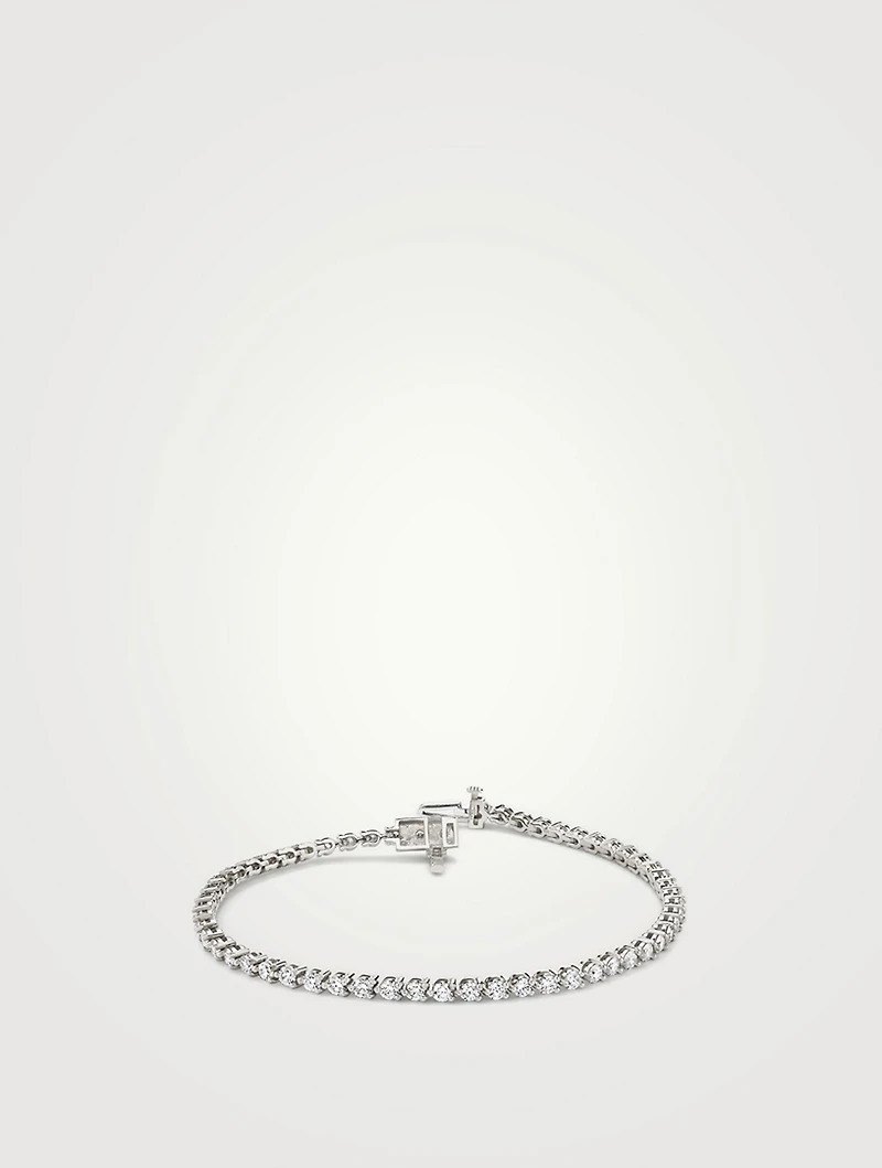 Medium Tennis 14K White Gold Lab Grown Diamond Bracelet