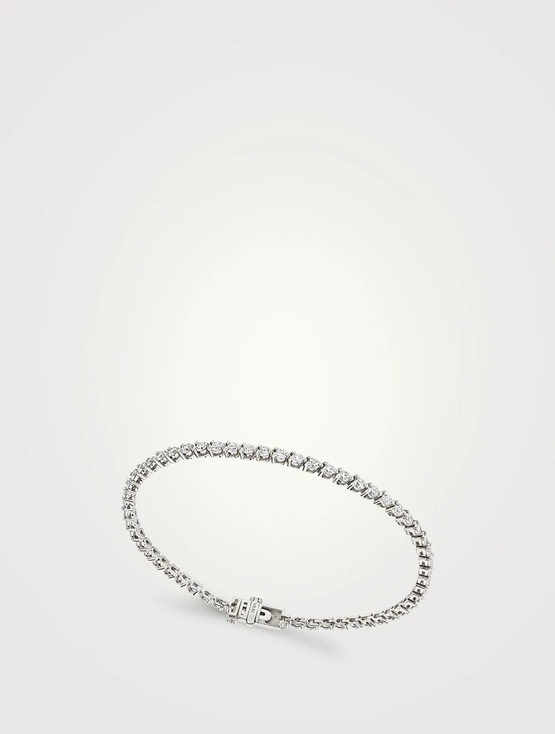 Medium Tennis 14K White Gold Lab Grown Diamond Bracelet