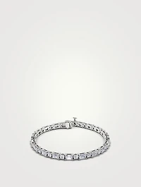 Tennis 14K White Gold Mixed Shapes Lab Grown Diamond Bracelet