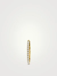 Hoops 14K Gold Large Pavé Lab Grown Diamond Huggie Earring