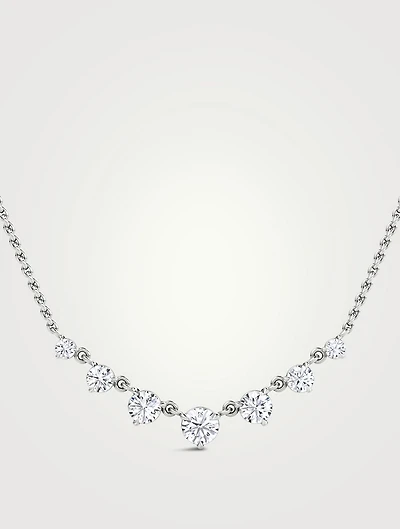 VRAI x Brides 14K White Gold Linked Lab Grown Diamond Tennis Necklace