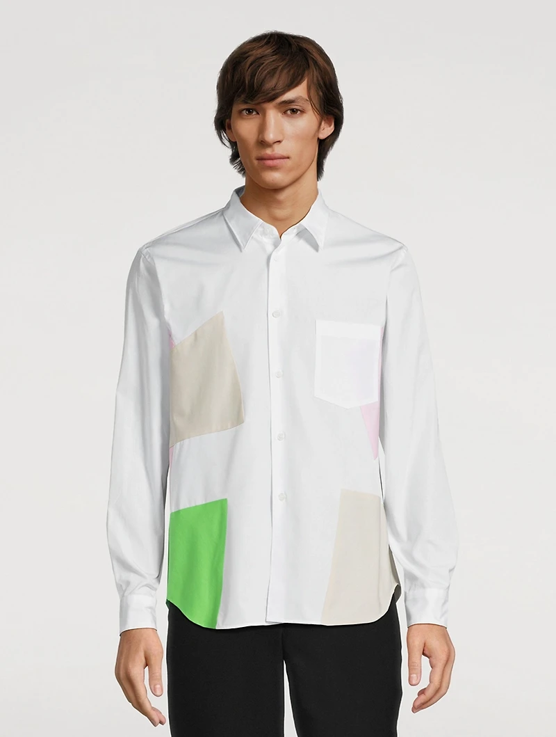 Cotton Paneled Shirt