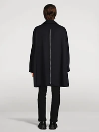 Wool Trench Coat With Zippers