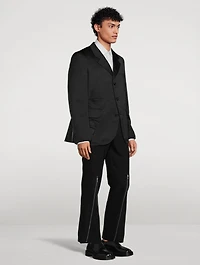 Embroidered Jacket With Zipper Detail